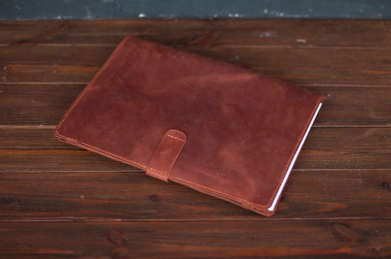 Leather Portfolio Notepad Holder Notebook Covers Leather Etsy