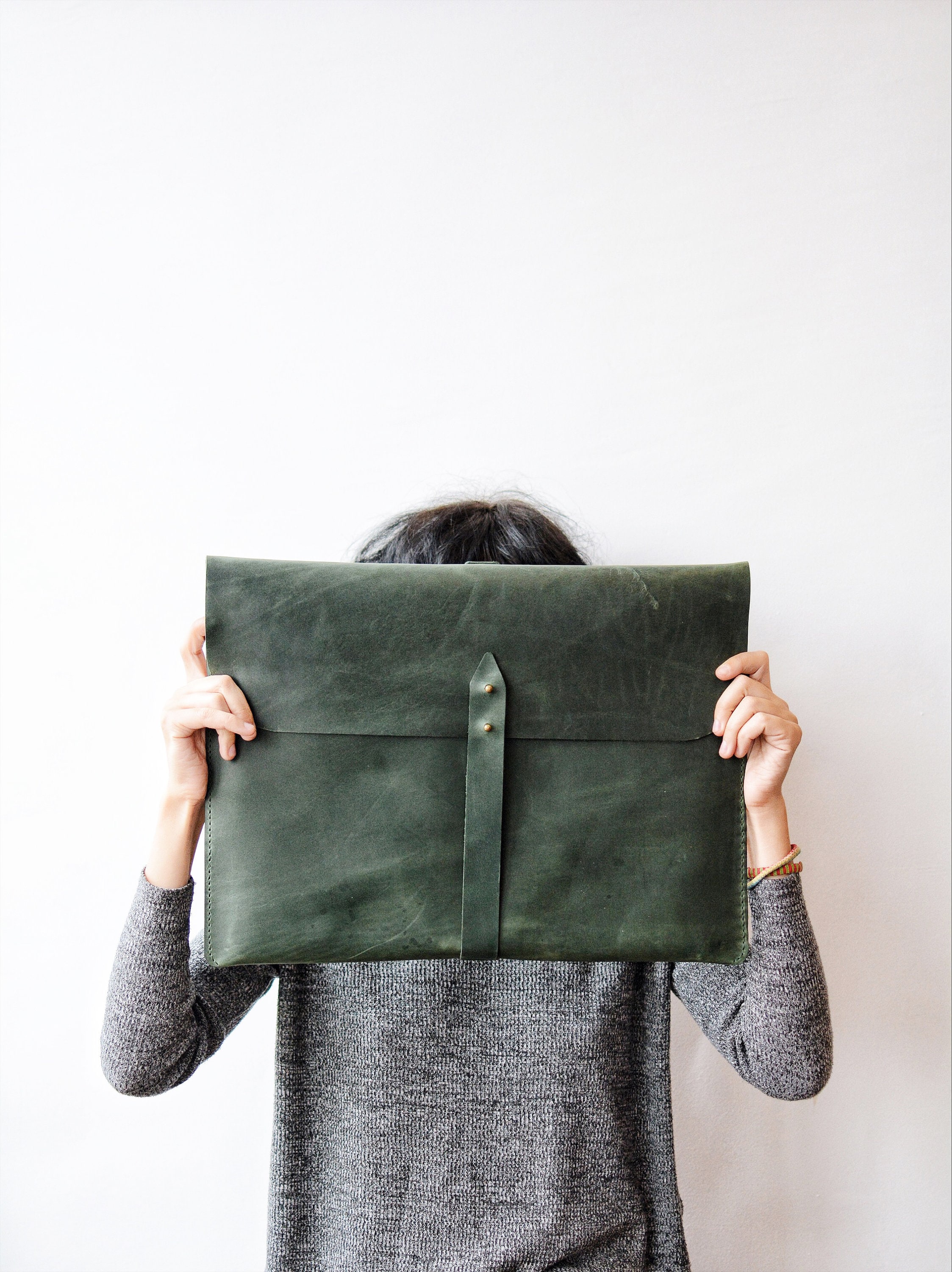 Handmade Leather Folder A3, Leather Document Holder, Folder Case 