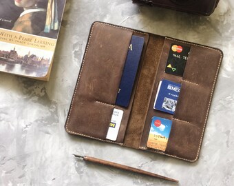 Passport wallet Passport holder leather Travel wallet Leather wallet  Passport sleeve Multiple passport holder Passport wallet mens mens gift