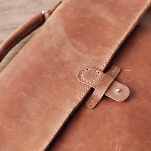 Leather messenger bag Leather briefcase Handmade leather bag Leather satchel Laptop bag Gift for him-Personalized bag document bag image 3