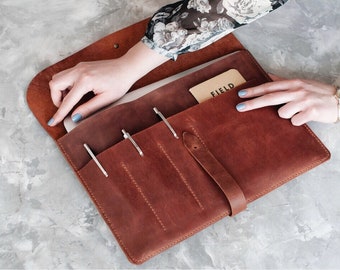 Handmade leather folder, Leather document holder, Folder Case, office paper case, Macbook leather case, Bag For Documents,portfolio folder
