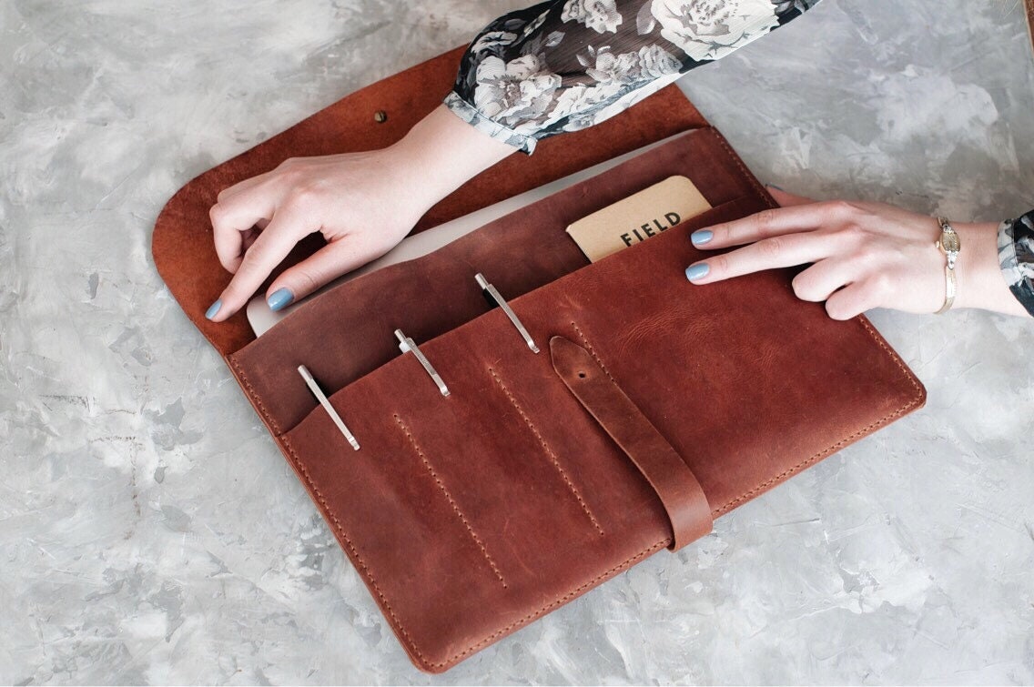 leather document pouch