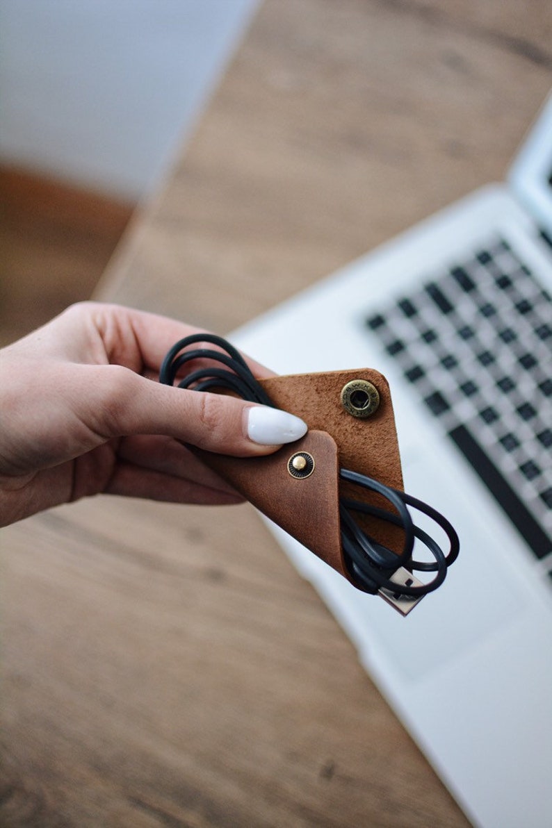 Personalized Earphone Holder Leather Earphone Organizer Etsy Australia