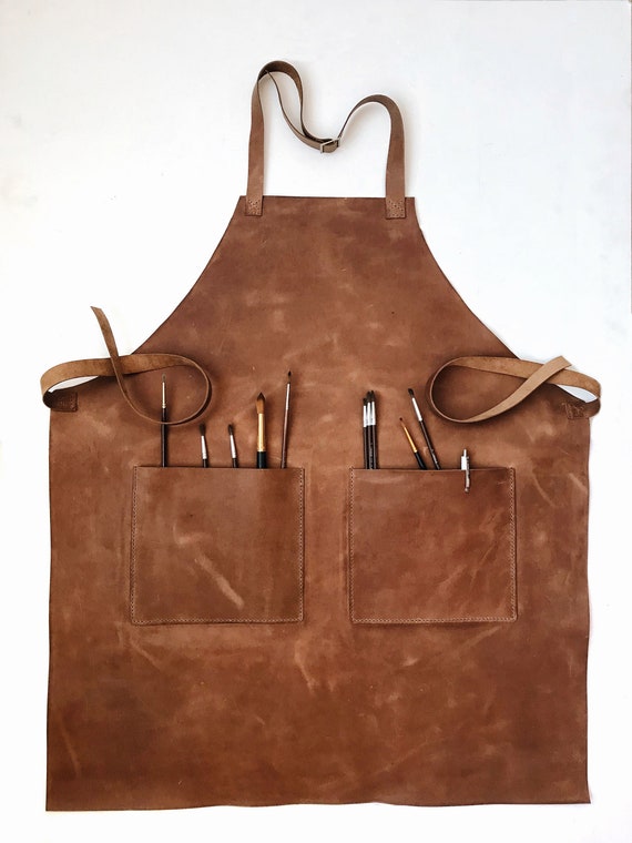 ArmaWEAR Leather Craft Apron 6 Pockets Premium Heavy Duty
