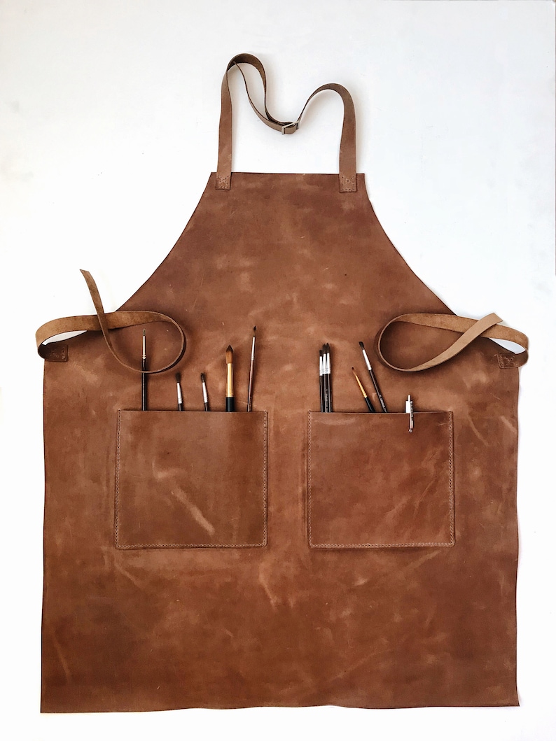 Dense craft apron Leather apron Apron for men Personalized apron Craft Apron Apron for blacksmith Work apron Butcher apron Artisan apron image 1