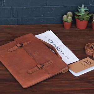Handmade Leather Folder, Leather Document Holder, Folder Case, Office ...