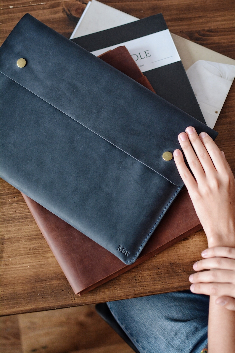 Handmade Leather Folder Leather Document Holder Folder Case Etsy