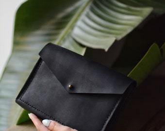 Sac bandoulière en cuir Pochette enveloppe Porte-monnaie Pochette