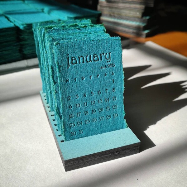 Letterpress Calendar Etsy UK