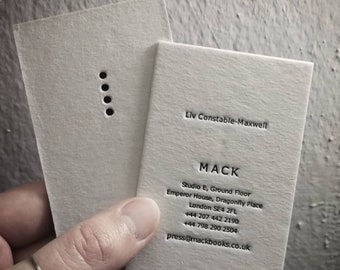Business Card Custom, both side business card, letterpress business card, Letterpress Printing, 400gr paper - Made to Order