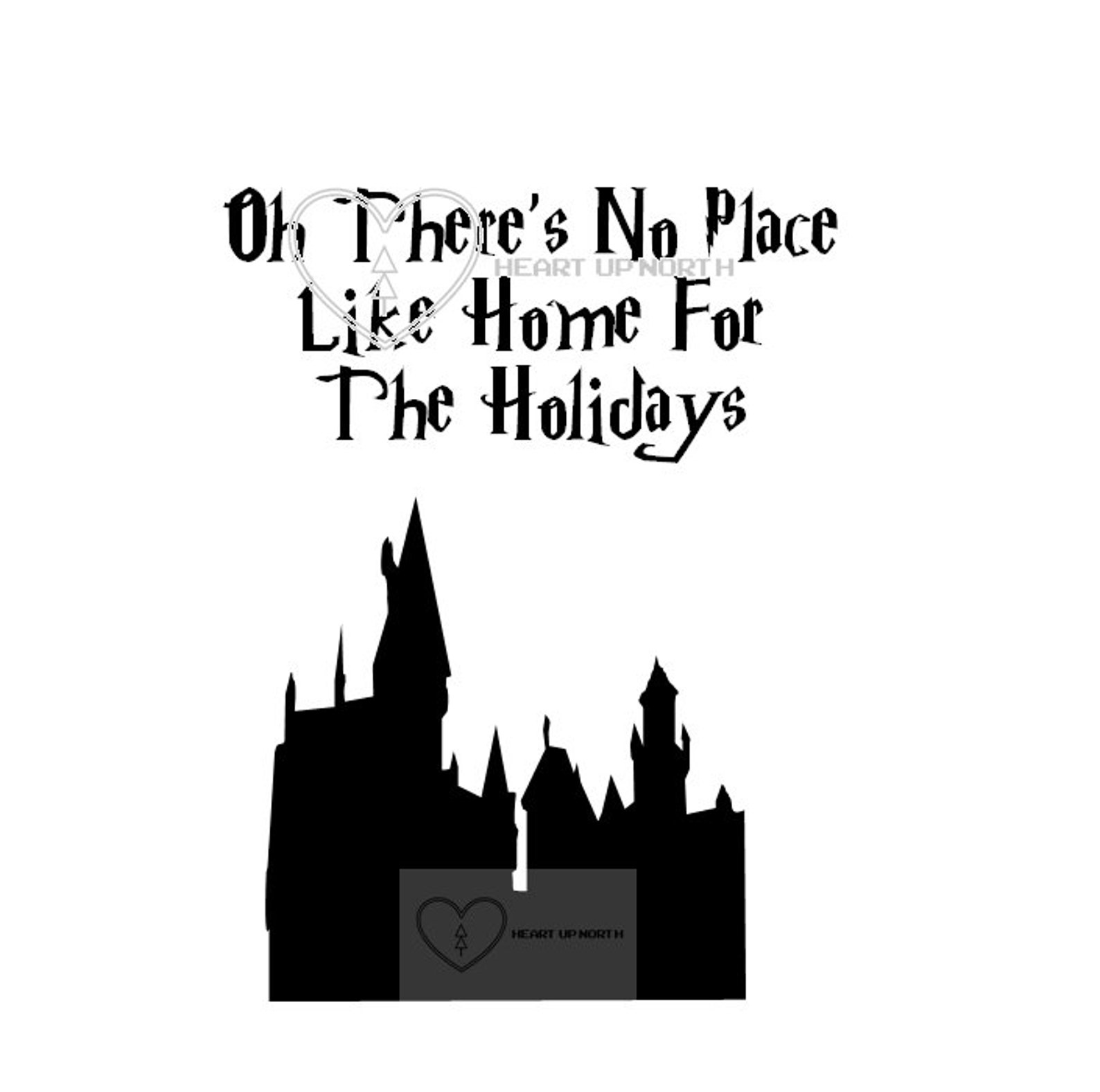 Harry Potter Printable Christmas Card. Hogwarts. Owl Post. | Etsy