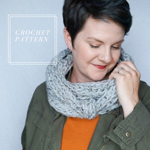 Crochet Pattern || Crochet Infinity Scarf Pattern ||  Crochet Scarf Pattern || Modern Crochet || Astoria Infinity Scarf || Womens Crochet