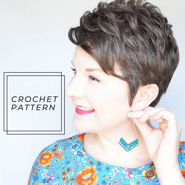 Fletcher Crochet Earring Pattern || Crochet Pattern || Crocheting Pattern || Earring Pattern || Instant Download || DIY Earring Pattern