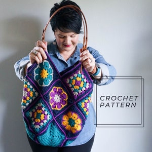 Crochet Granny Square Bag Pattern || Boho Granny Square Bag || Crochet Pattern || Granny Square Tote || Thea Bag || Crochet Bag ||