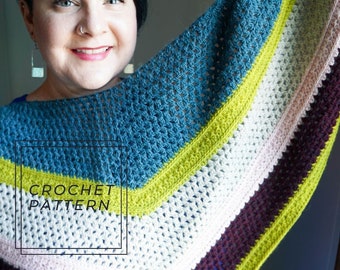 Crochet Scarf Pattern || Crochet Shawl Pattern || Modern Crochet || Crochet Tutorial || Isadora Shawl Pattern || Crochet Pique Stitch