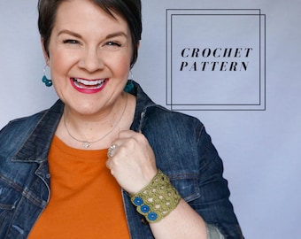 Grand Arches Crochet Cuff Pattern | Modern DIY Bracelet (PDF Pattern)