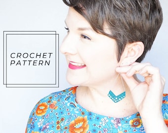 Fletcher Crochet Earring Pattern || Crochet Pattern || Crocheting Pattern || Earring Pattern || Instant Download || DIY Earring Pattern
