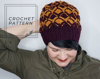 Waylen Crochet Hat Pattern | Bavarian Stitch Beanie (PDF Pattern)