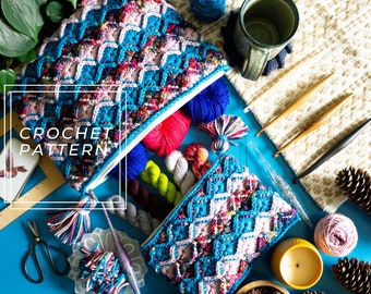 Waylen Crochet Project Bag || Crochet Notions Bag || No Sew Bag || Beginner Crochet || Modern Crochet Bag || DIY Crochet
