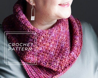 Nolan Crochet Cowl || Crochet Pattern || Crochet Scarf || Crochet Neck Warmer || Star Stitch || Beginner Crochet || Marguerite Stitch || PDF