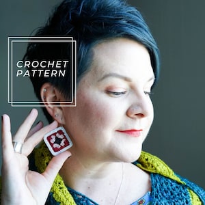 Yvonne-Häkelanleitung für Ohrringe || Gehäkelter Ohrring || Häkelanleitung || Häkelmuster für Schmuck || Oma-Platz || DIY-Schmuckmuster