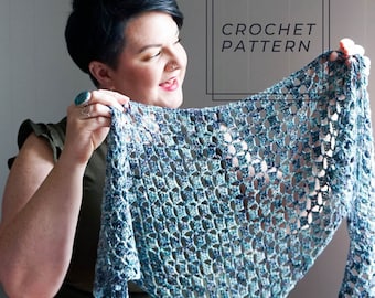 Crochet Lace Shawl Pattern – Lightweight Summer Wrap (PDF Pattern)