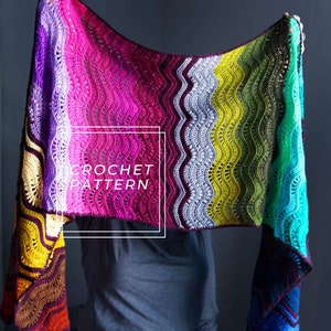 Crochet Scarf Pattern || Crochet Shawl Pattern || Modern Crochet || Crochet Tutorial || Lumi Shawl Pattern || Advent Kit Shawl || DIY Shawl