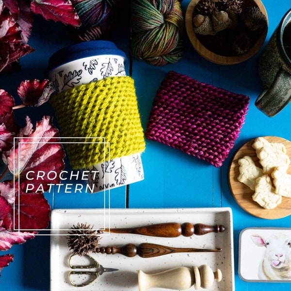 Crochet Cup Cozy || Learn Crochet || Beginner Crochet || Delilah Cozy || DIY Cup Cozy || Crochet Gift || Beginner friendly  Crochet Pattern