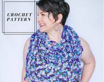 Grand Arches Shawl || Crochet Shawl Pattern || Crochet Pattern || Crochet Triangle Scarf || Summer Shawl Pattern || Wedding Shawl Pattern