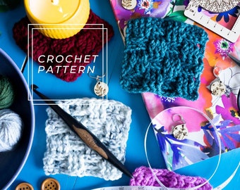 Post Stitch Coaster Crochet Pattern || Crochet Coaster Pattern || Learn Crochet || Beginner Crochet || Modern Crochet Home Décor