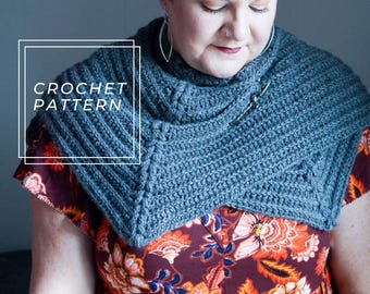 Crochet Triangle Shawl Pattern: Women's Scarf Wrap (instant PDF ...