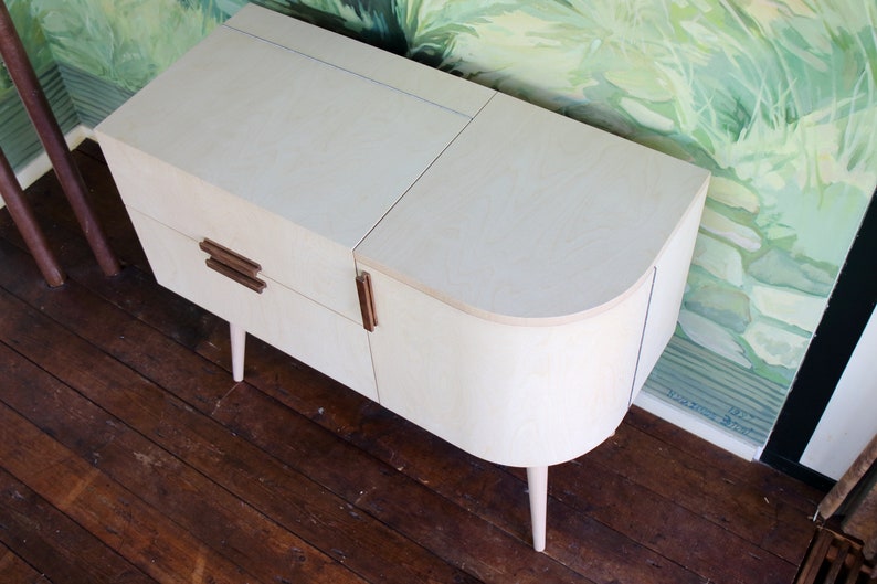 Platenspeler Meubel Audio Kastje Vinyl LP Mid Century Style Etsy