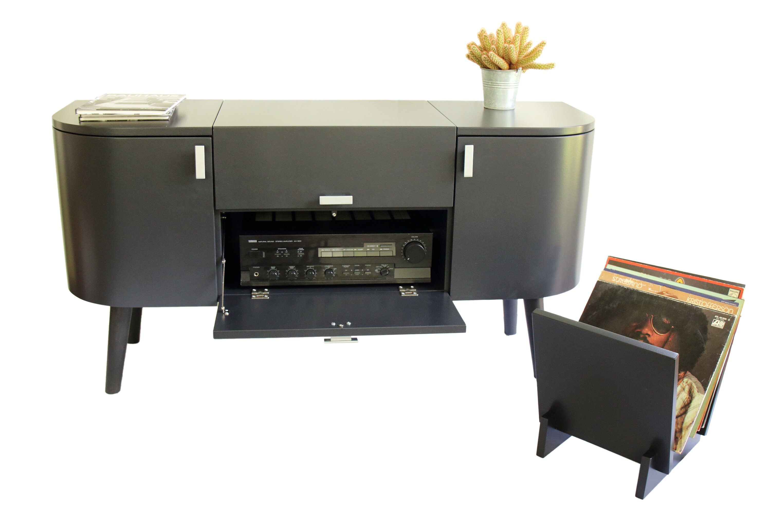 Platenspeler Meubel Audio Kastje Vinyl LP Mid Century Style Etsy