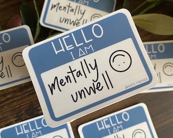 Adesivo per malati mentali: adesivo per la consapevolezza della salute mentale