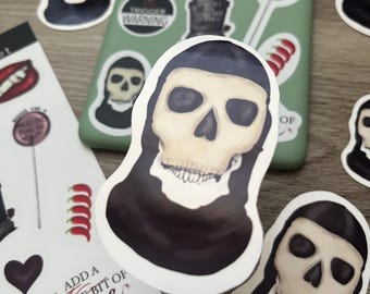 Skull Balaclava Sticker: Dark Romance Reader, Kindle Decal