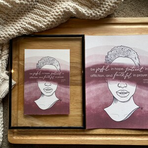 romans 12:12, Hope in Infertility, christian art, infertility gift, inspirational print, biblical art, bible verse wall art, mrkh, 1 in 8