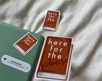 Here for the Vibes Book Sticker - Romance Reader Kindle Decal