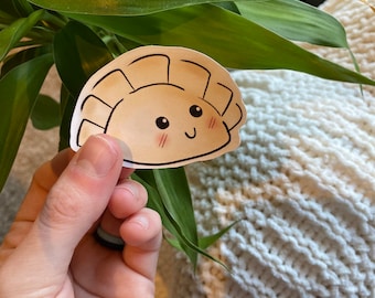 2.5” dumpling sticker, gyoza decal, pot sticker sticker, Chinese food, food lover, Japanese food, glossy waterproof vinyl, dim sum love