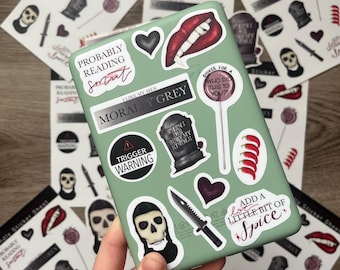 Dark Romance Kindle Sticker Sheet: Spicy Book Decals