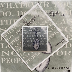 Colossians 3:23 Sticker, do it for the Lord, Christian decal, bible verse sticker, biblical design, anatomical heart, do it from the heart