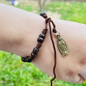 Virgin Mary, Virgen de Guadalupe, unisex Bracelet, adjustable bracelet, hand made bracelet