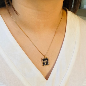 Miyuki Gold cross 100% Handmade, excellent quality, aesthetic Jewelry, hypoallergenic, non-tarnish Gold plated 18k Necklace