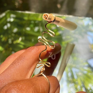 Cigarette Holder Smoke Ring: Long Nail Protector