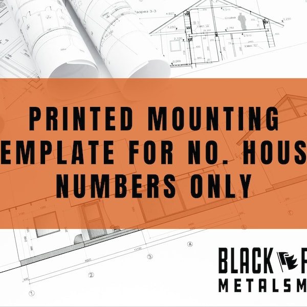 Mounting Template for No. Style and House Numbers Only