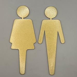 Brass Wall Mount Restroom Signage Modern Restroom Marker