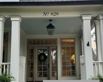 Metal House Numbers | Everly Style | 5" Tall Steel Address Plaque