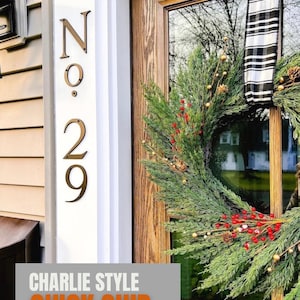 Charlie No. Style House Numbers |  Custom Metal Address Numbers | 5&quot; tall| Black Flag Metal M