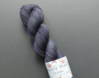 GRANITE on the Fabulous Sock Base - Hand dyed yarn - 100g skein - Superwash Wool merino nylon sock yarn fingering weight 4-ply Grey Wool