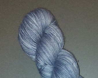 SAXE BLUE - On the Soft Sock Base - Hand dyed yarn 100g - Fingering weight yarn, 4-ply - Superwash Merino Wool - Soft, smooth. Gift Craft