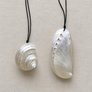 Natural Ocean Shell Pendant Necklace | Sculptural Statement Jewelry | Handmade in Italy